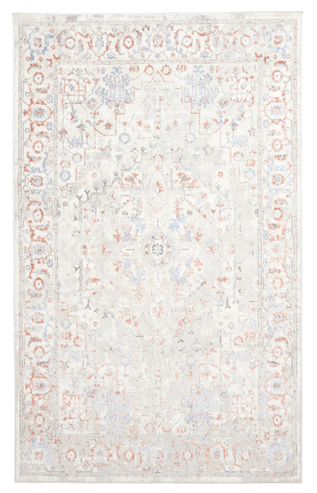 Tapis Traditionnel Mira 5'0\" x 8'0\" en Ivoire