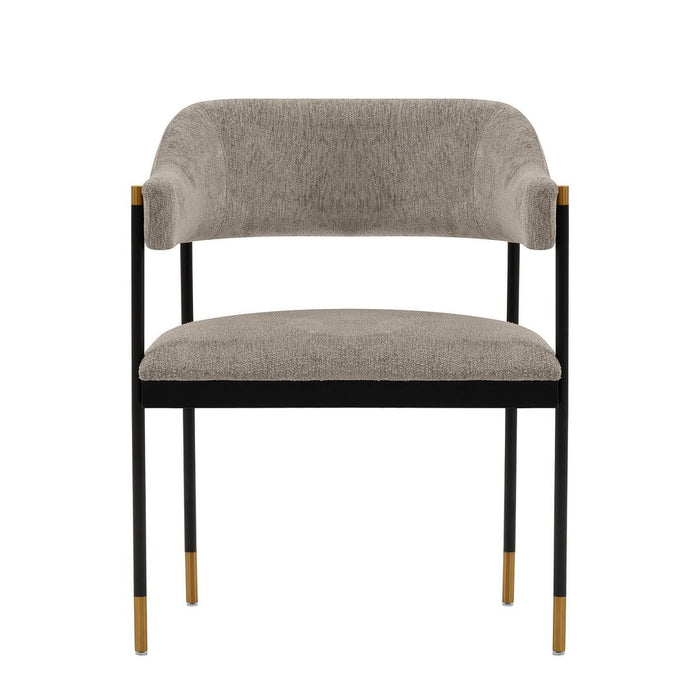 Chaise de salle à manger moderne Lia de Manhattan Comfort en chenille - pierre