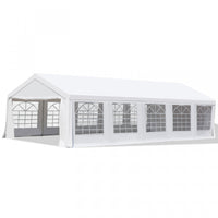 Outsunny Heavy Duty 32x16ft Grand Carport Canopy Event Party Tente Gazebo Blanc