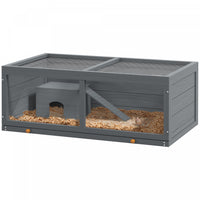 Pawhut Cage En Bois Pour Hamster, Kit Pour Petits Animaux, Maison De Jeu D'exercice Pour Hamsters Na