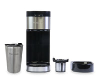  Cafetière Kenmore à portion individuelle avec tasse de voyage - noire - KKCMKCM-B