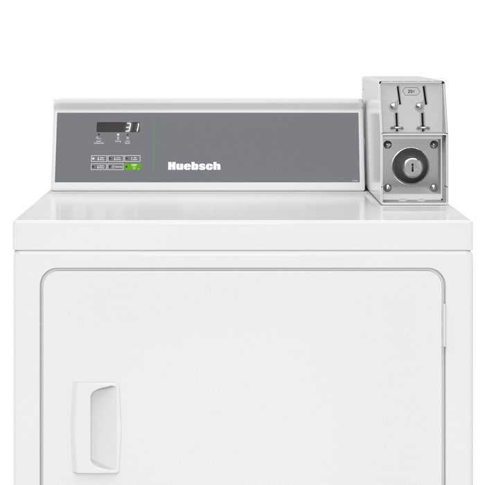 Sécheuse électrique de Huebsch avec système à pièces - blanche - DV6100WE