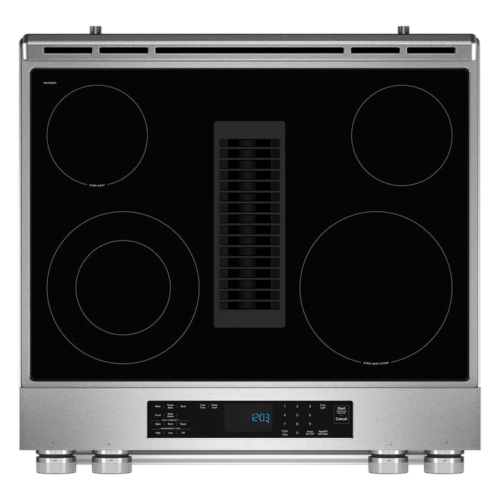 Cuisinière électrique encastrée KitchenAid de 6,4 pi3 à aspiration descendante - fini en acier inoxydable PrintShieldMC - KSEV730TPS 