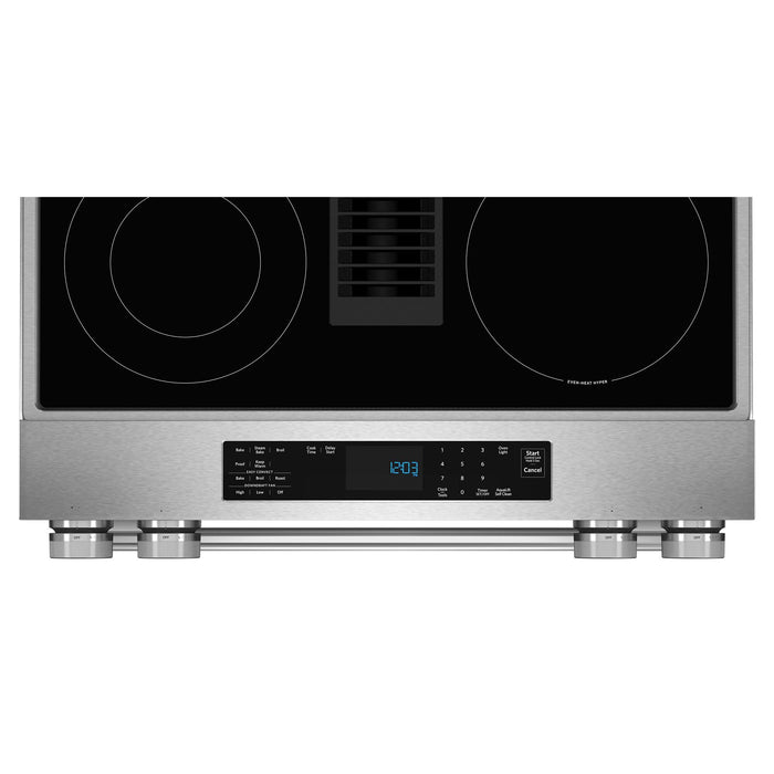 Cuisinière électrique encastrée KitchenAid de 6,4 pi3 à aspiration descendante - fini en acier inoxydable PrintShieldMC - KSEV730TPS 
