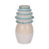 Vase de 12 po avec dessus cannelé et fini réactif - multicolore