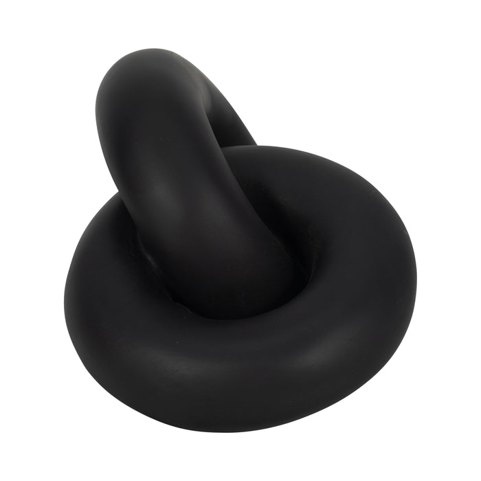 Décoration de nœud de 9 po en résine - noire