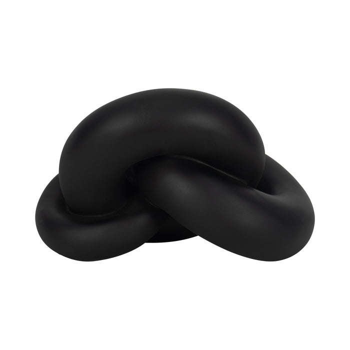 Décoration de nœud de 9 po en résine - noire