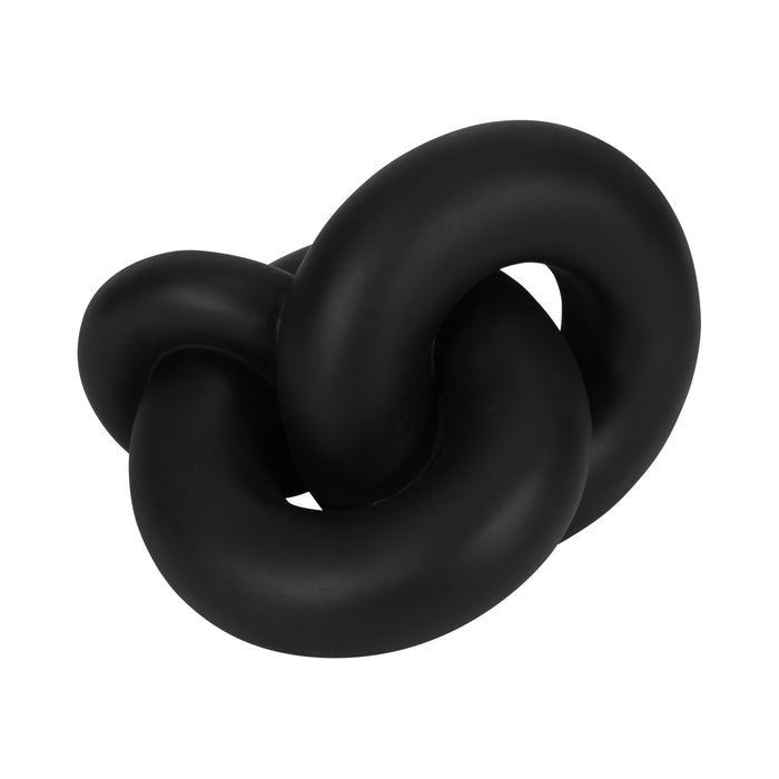 Décoration de nœud de 9 po en résine - noire
