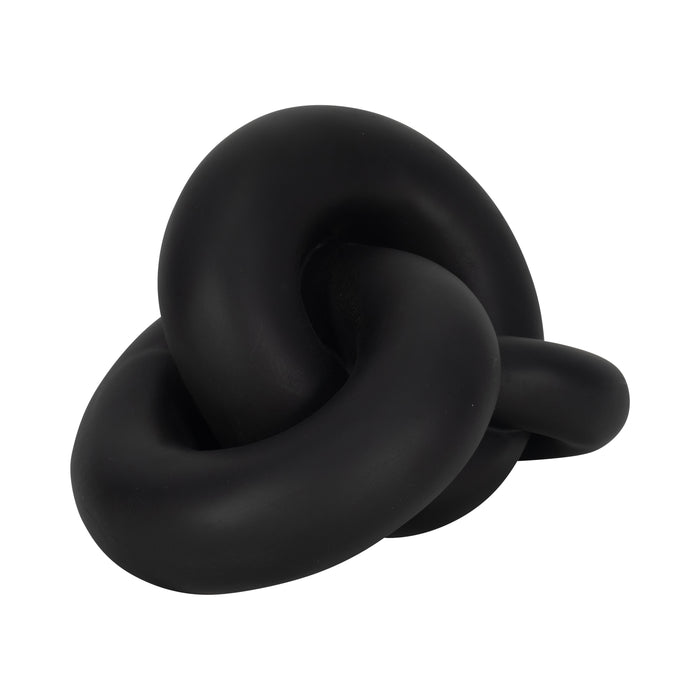 Décoration de nœud de 9 po en résine - noire