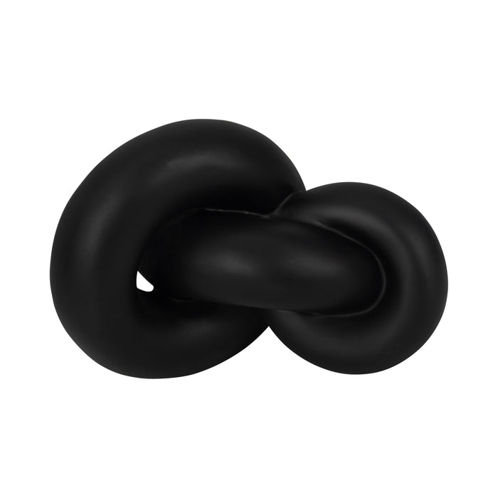 Décoration de nœud de 9 po en résine - noire