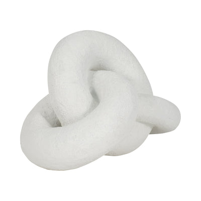 9" Resin Knot Decor Rough Finish - White | Décoration de nœud de 9 po en résine à fini rugueux - blanche