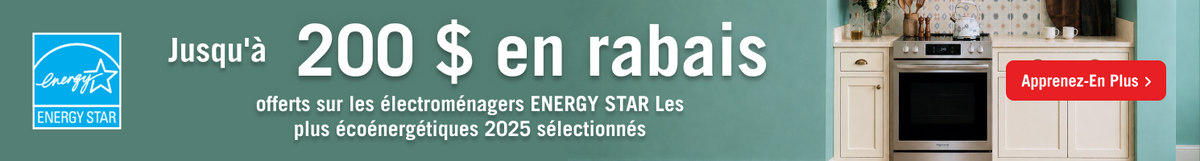 Up to $200 in rebates may be available on select Energy Star Most Efficient 2025 appliances!