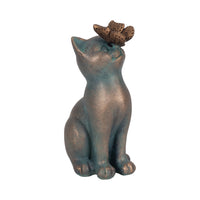  Chat de 7 po avec papillon sur le nez - multicolore