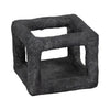 Cube ouvert texturé de 6 po - noir