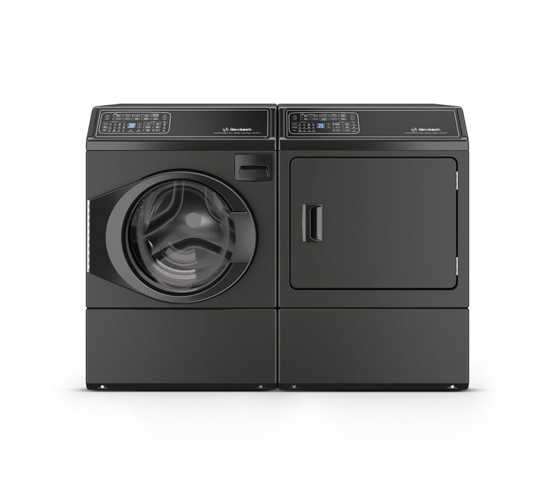 Laveuse à chargement frontal de 3,5 pi3 et sécheuse électrique de 7 pi3 Huebsch avec Pet PlusMC - noir mat