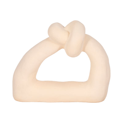 Sand Glaze Ceramic 11" Knot with Open Cut-Out - Ivory|Nœud de 11 po en céramique avec glacis de sable et découpe - ivoire