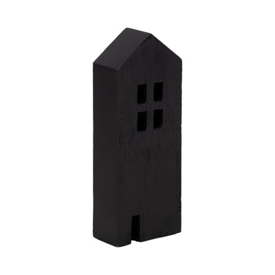 Wood 10" House Tabletop Decor - Black|Article décoratif de table maison de 10 po en bois - noir