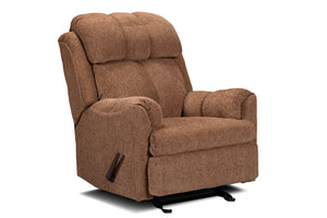 Fauteuil berçant inclinable en chenille brune