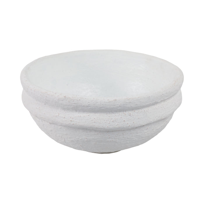 Bol texturé de 12 po x 12 po - blanc