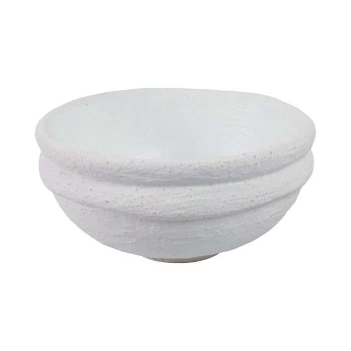 Bol texturé de 12 po x 12 po - blanc