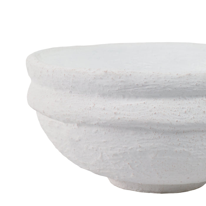 Bol texturé de 12 po x 12 po - blanc