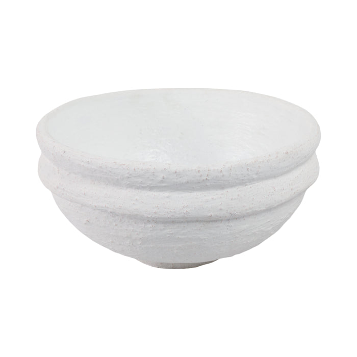 Bol texturé de 12 po x 12 po - blanc