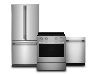 KitchenAid 3-Piece Kitchen Appliance Package - PrintShield® Stainless Steel | Ensemble de 3 électroménagers KitchenAid pour la cuisine - acier inoxydable PrintShieldMC