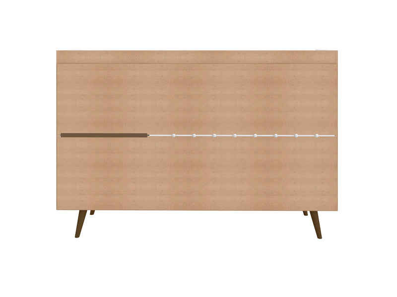 Buffet Bradley de Manhattan Comfort de 53,54 po avec 4 tablettes - blanc cassé