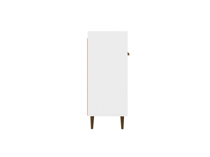 Buffet Bradley de Manhattan Comfort de 53,54 po avec 4 tablettes - blanc