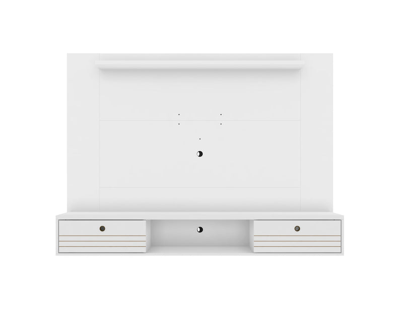 Meuble audio-vidéo mural flottant Liberty de Manhattan Comfort de 70,86 po avec tablette en hauteur - blanc