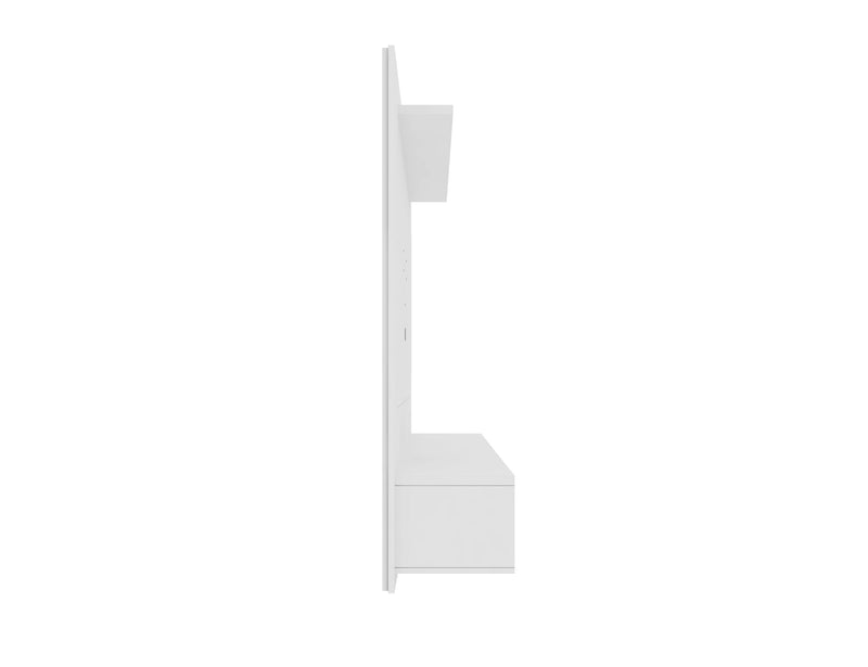 Meuble audio-vidéo mural flottant Liberty de Manhattan Comfort de 70,86 po avec tablette en hauteur - blanc