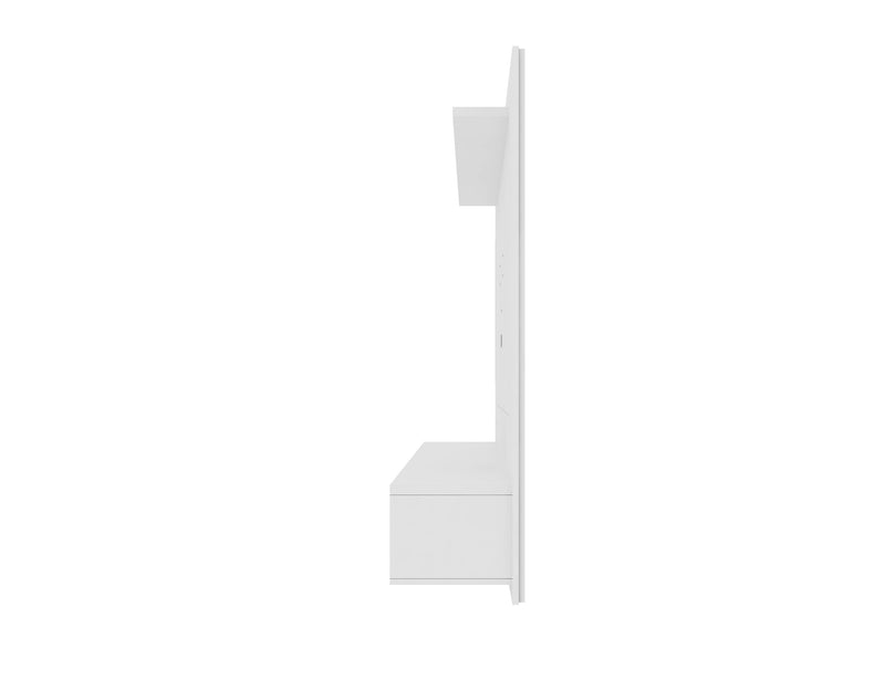 Meuble audio-vidéo mural flottant Liberty de Manhattan Comfort de 70,86 po avec tablette en hauteur - blanc
