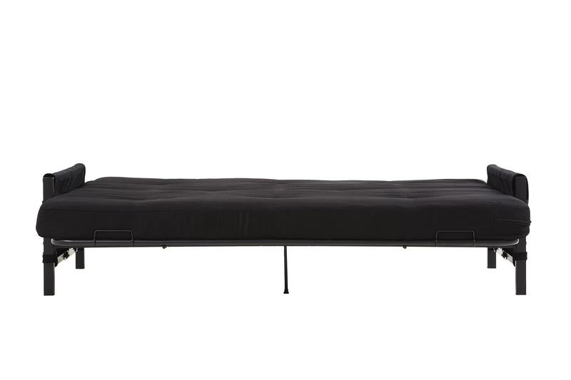 Futon Fairview de DHP avec rangement et matelas de 6 po - noir