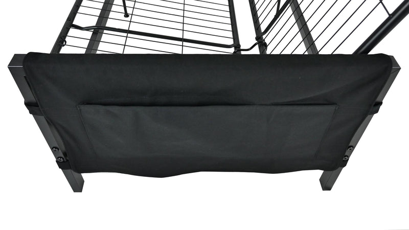 Futon Fairview de DHP avec rangement et matelas de 6 po - noir