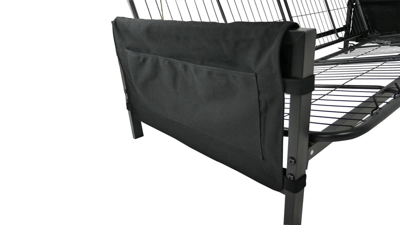 Futon Fairview de DHP avec rangement et matelas de 6 po - noir