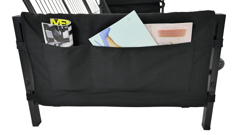 Futon Fairview de DHP avec rangement et matelas de 6 po - noir