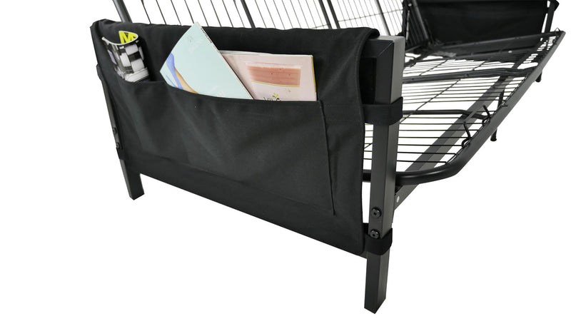 Futon Fairview de DHP avec rangement et matelas de 6 po - noir