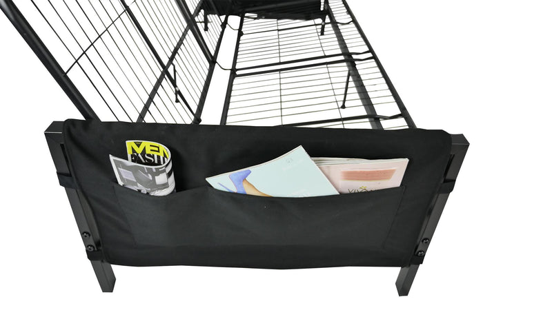 Futon Fairview de DHP avec rangement et matelas de 6 po - noir