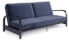 Futon Mainstays Dorel Home avec accoudoirs en métal - bleu