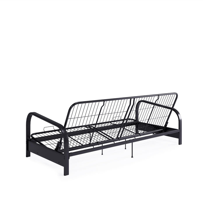 Futon Mainstays Dorel Home avec accoudoirs en métal - bleu