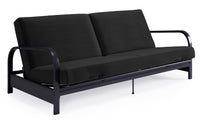 Futon Mainstays Dorel Home avec accoudoirs en métal - noir