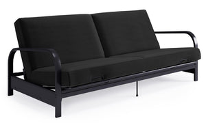 Futon Mainstays Dorel Home avec accoudoirs en métal - noir