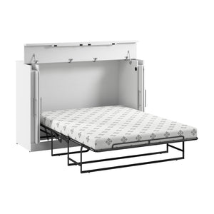Armoire-lit double Nebula de Bestar de 69 po (L) avec matelas - blanche