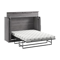 Armoire-lit double Nebula de Bestar de 69 po (L) avec matelas - gris écorce