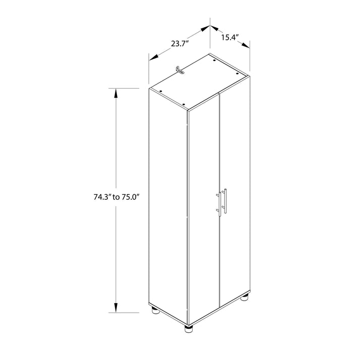 Armoire de rangement tout usage Camberly d’Ameriwood Home de 24 po - gris graphite