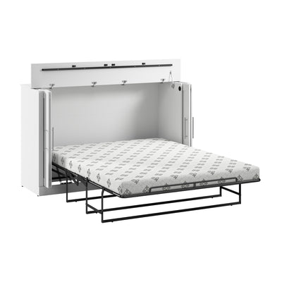 Bestar Pur 75 W Queen Cabinet Bed with Mattress - White|Armoire-grand lit Pur de Bestar de 75 po (L) avec matelas - blanche