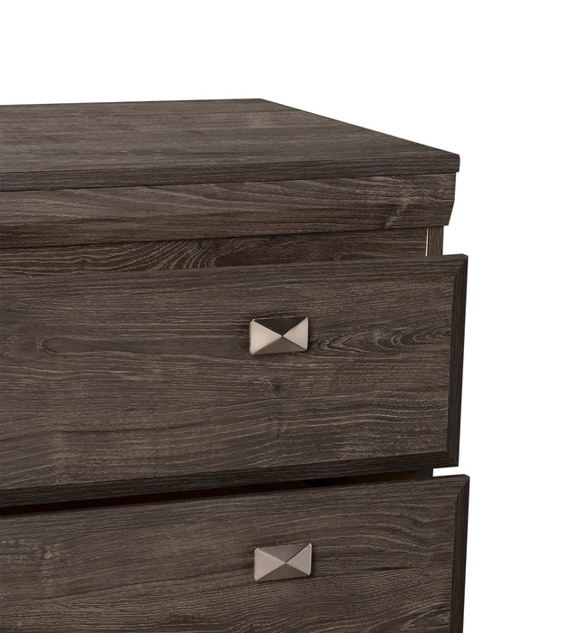 Commode Yorkdale de 61,4 po (L) x 32,3 po (H) à 6 tiroirs pour la chambre à coucher, fabriquée au Canada - grise
