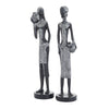 Femme africaine de 14 po en polystyrène - ensemble de 2