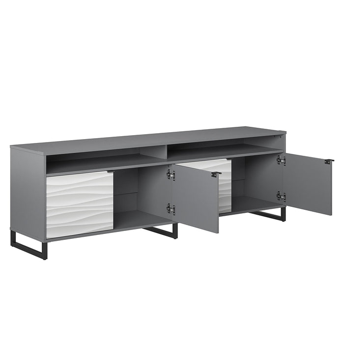 Console multimédia Monterey d’Ameriwood Home pour téléviseurs jusqu’à 85 po - graphite