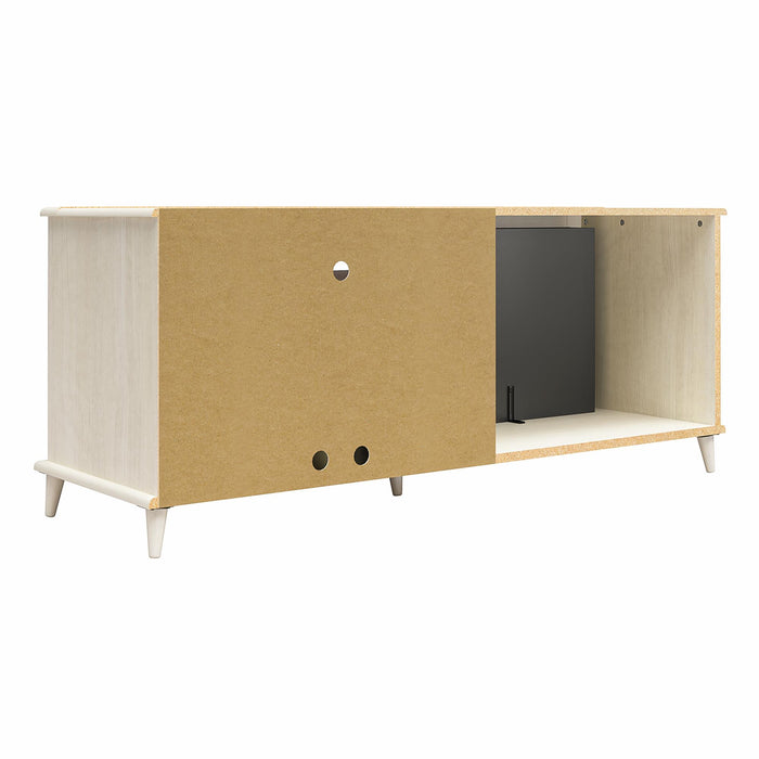 Meuble pour téléviseur Farnsworth d’Ameriwood Home avec foyer électrique pour téléviseurs jusqu’à 65 po - chêne ivoire